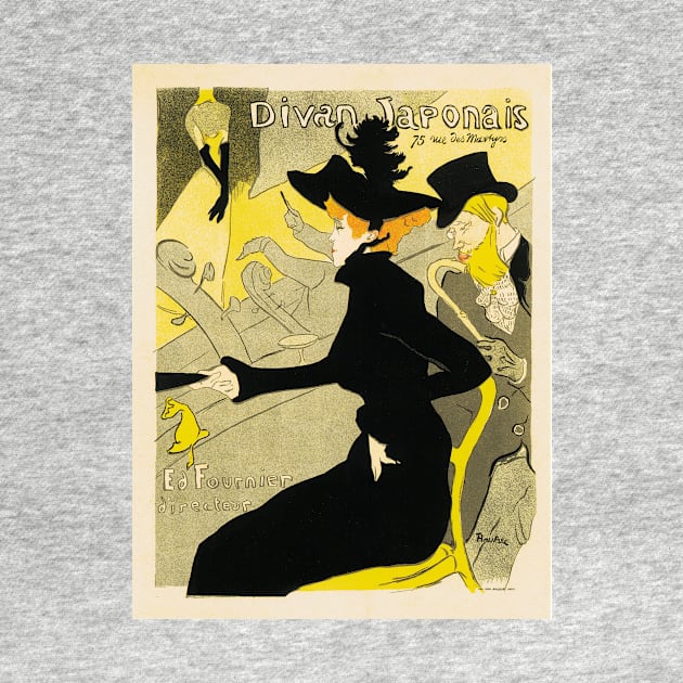 DIVAN JAPONAIS 1894 Lithograph Poster by Henri Toulouse Lautrec Vintage French Cafe Chantant by vintageposters